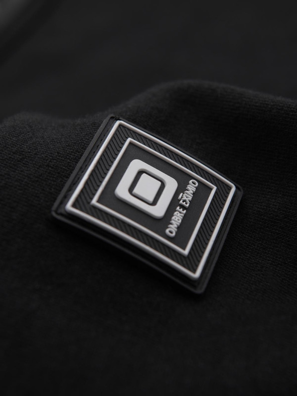 Ombre Clothing Praná pánská mikina s ozdobným prošitím u výstřihu Ombre Clothing