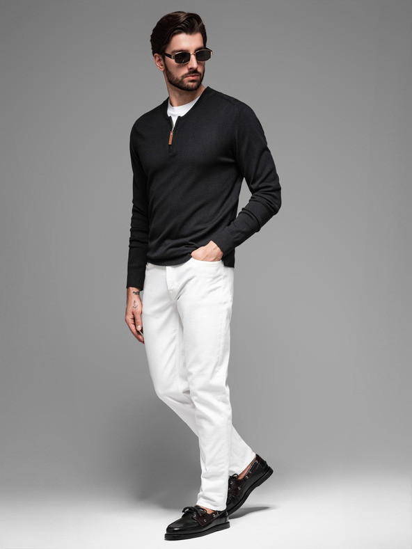 Ombre Clothing Pánský pletený svetr se strukturovanými puntíky Ombre Clothing