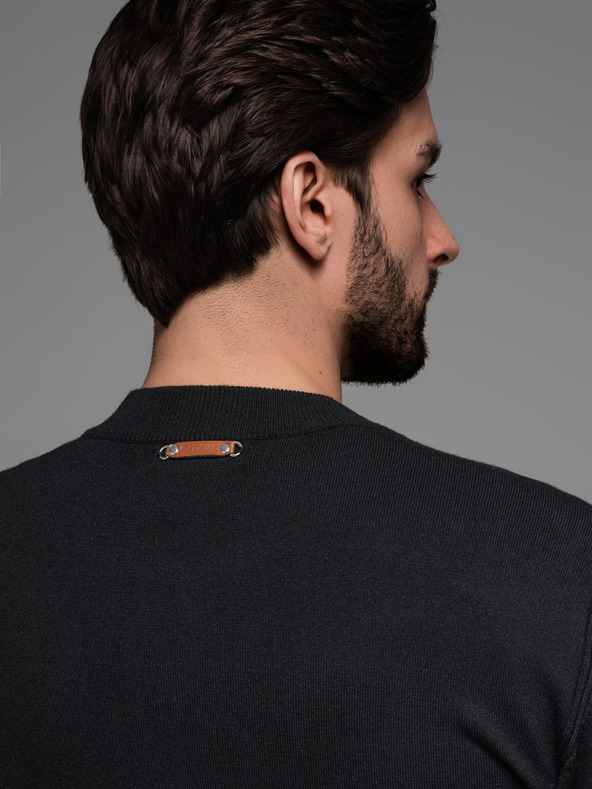 Ombre Clothing Pánský pletený svetr se strukturovanými puntíky Ombre Clothing