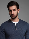 Ombre Clothing Pánský pletený svetr se strukturovanými puntíky Ombre Clothing