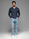 Ombre Clothing Pánský pletený svetr se strukturovanými puntíky Ombre Clothing