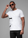 Ombre Clothing Pánské tričko z bavlněného žerzeje s velkým nápisem na boku Ombre Clothing