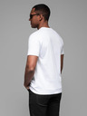 Ombre Clothing Pánské tričko z bavlněného žerzeje s velkým nápisem na boku Ombre Clothing