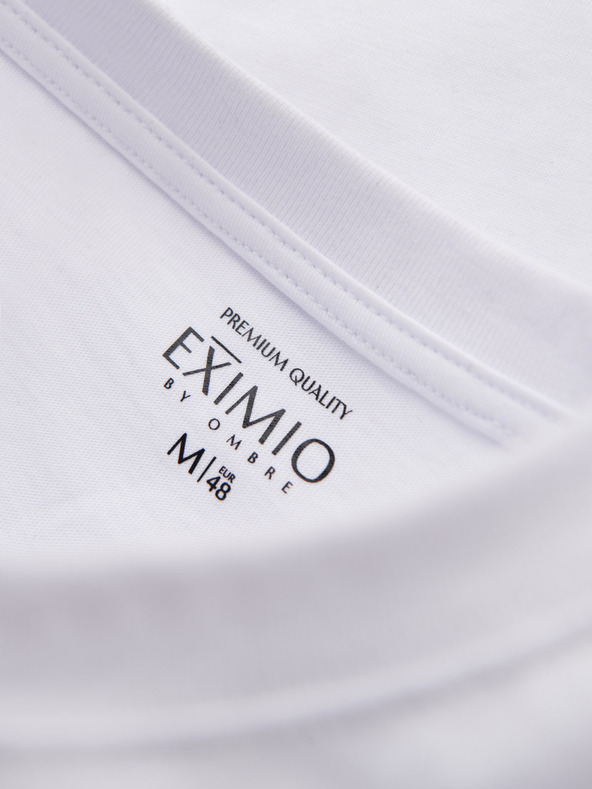 Ombre Clothing Pánské tričko z bavlněného žerzeje s velkým nápisem na boku Ombre Clothing