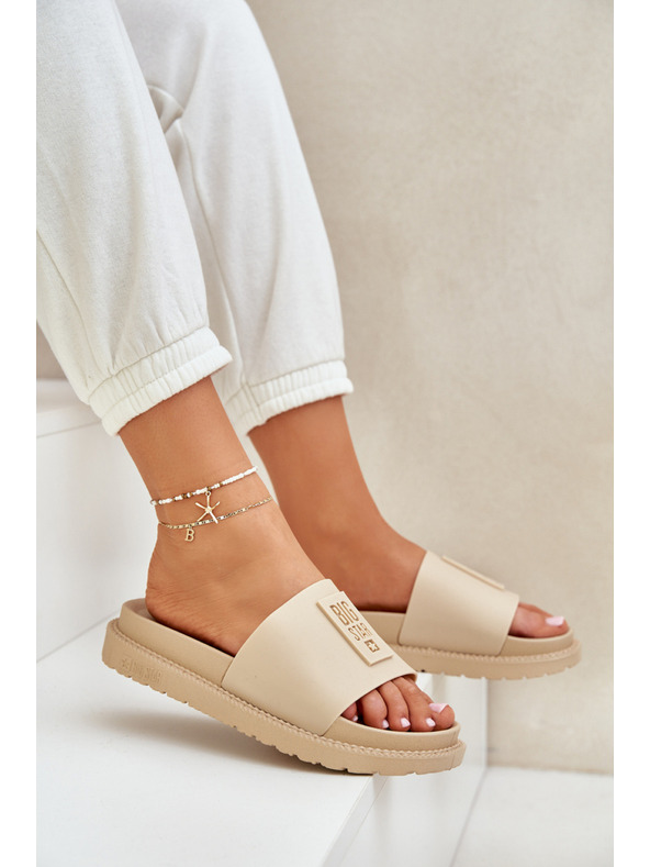 BIG STAR SHOES Dámské pantofle Big Star – béžové Velikost: