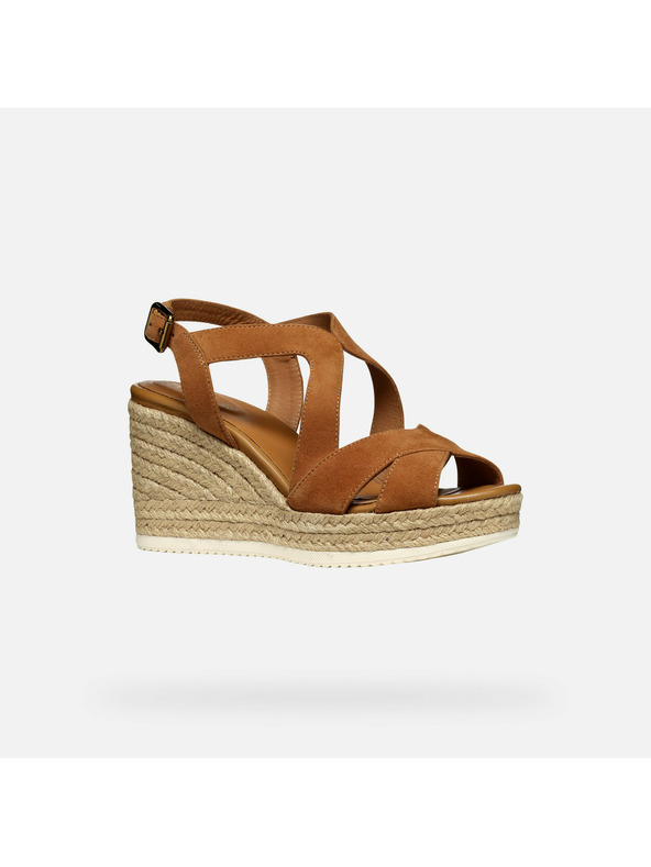 Geox Hnědé dámské sandály Geox Ponza