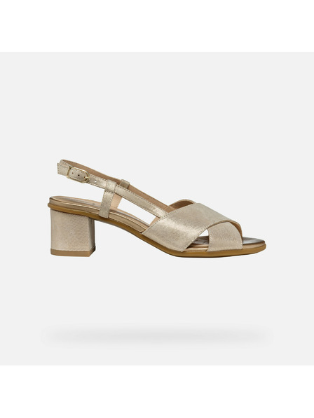 Geox Zlaté dámské sandály Geox Aurely 50