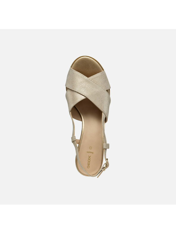 Geox Zlaté dámské sandály Geox Aurely 50