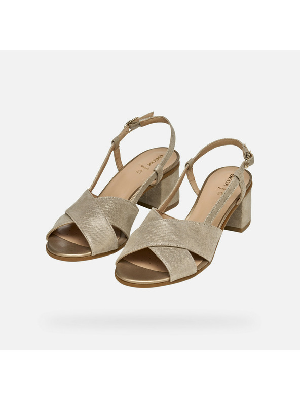 Geox Zlaté dámské sandály Geox Aurely 50