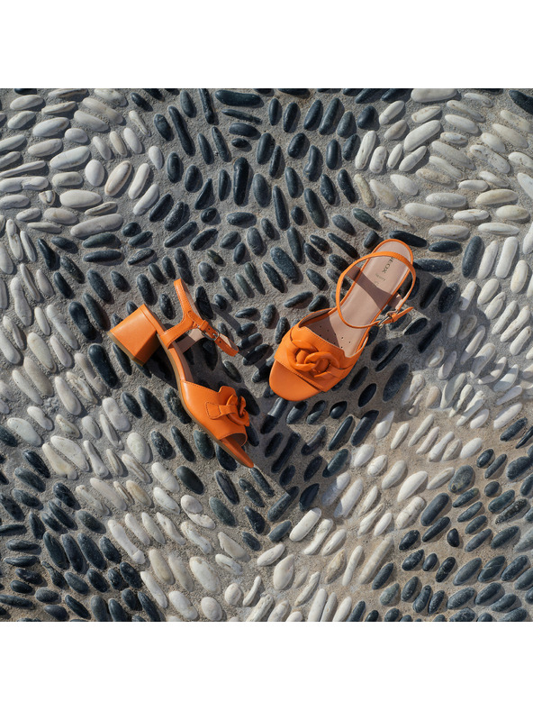 Geox Oranžové dámské sandály Geox New Eraklia 50 T