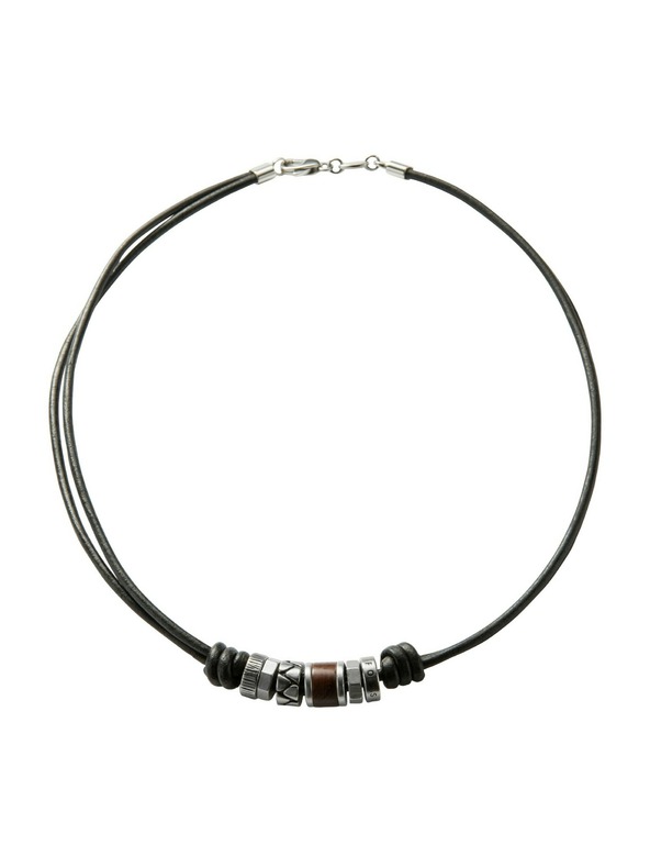 Fossil Pánský kožený náhrdelník Fossil JF84068040