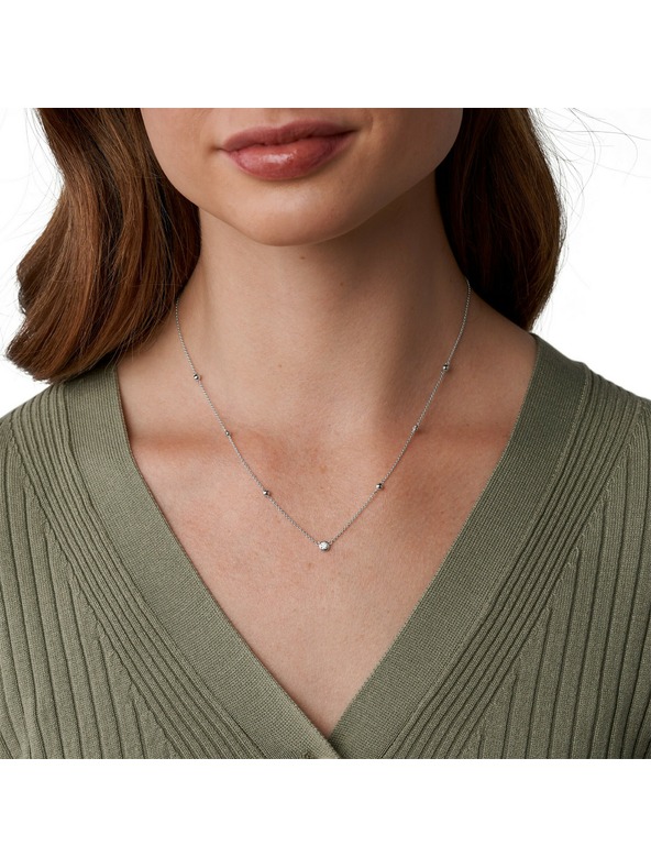 Fossil Dámský stříbrný náhrdelník Fossil JFS00453040