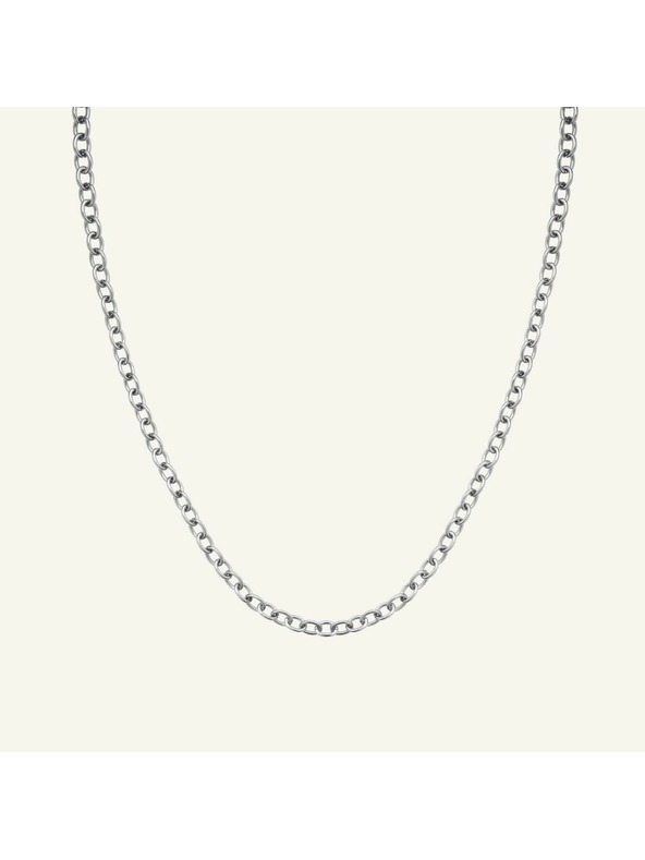 Rosefield Rosefield náhrdelník stříbrné barvy Oval Chainlink JNOCS-J627