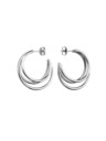 Rosefield Rosefield náušnice stříbrné barvy Triple Hoops JETHS-J574