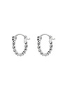 Rosefield Rosefield náušnice stříbrné barvy Twisted Hoops JETHS-J578