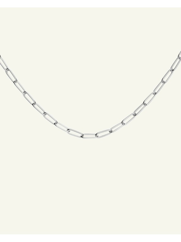 Rosefield Rosefield náhrdelník stříbrné barvy Rectangle Chain JNRCS-J565