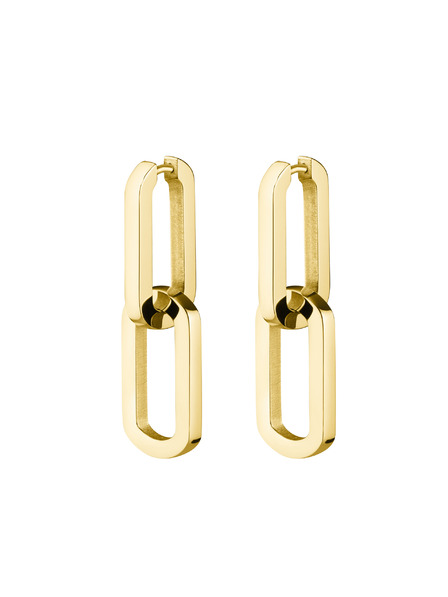 Rosefield Rosefield pozlacené náušnice Dual Hoops JEDHG-J585