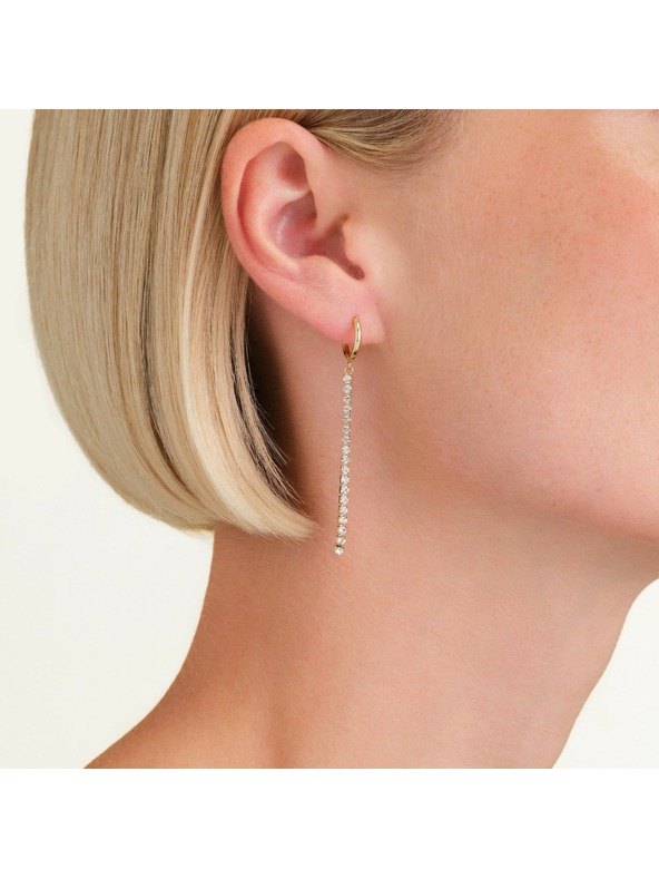 Rosefield Pozlacené dámské náušnice Rosefield JETCG-J916