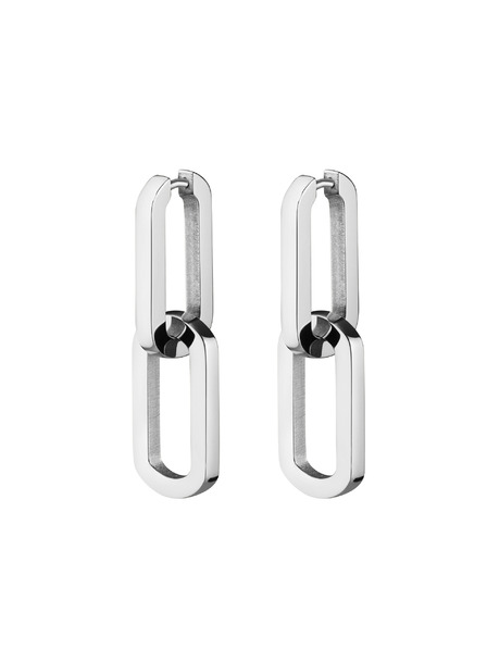 Rosefield Rosefield náušnice stříbrné barvy Dual Hoops JEDHS-J586