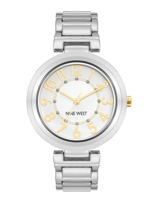 Nine West	 Dámské kulaté hodinky Nine West NW/1893SVTT