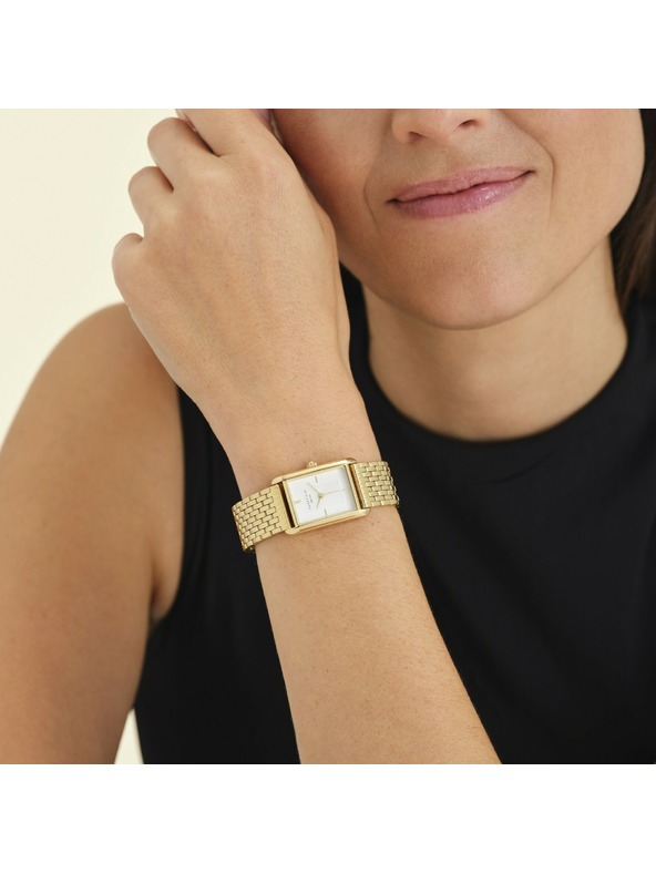 Rosefield Dámské hranaté hodinky Rosefield Heirloom HWGSG-H01