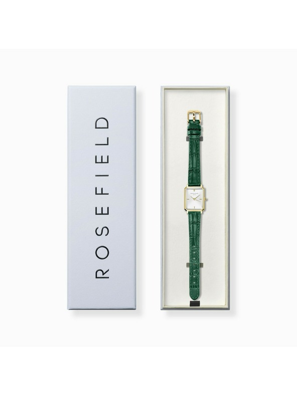Rosefield Dámské hodinky Rosefield Octagon XS Emerald Leather OWGLG-O86