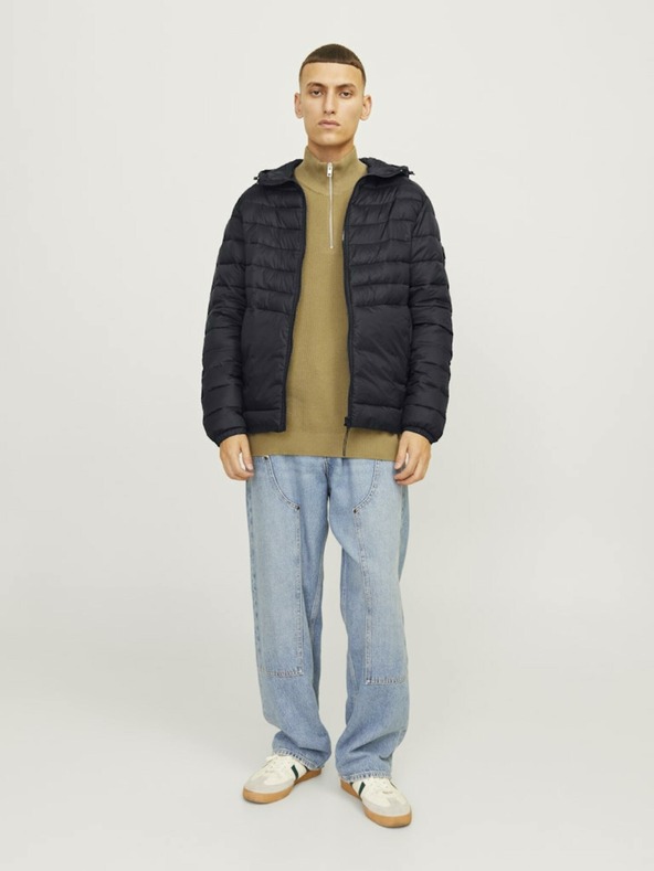 Jack & Jones Černá pánská prošívaná bunda Jack & Jones
