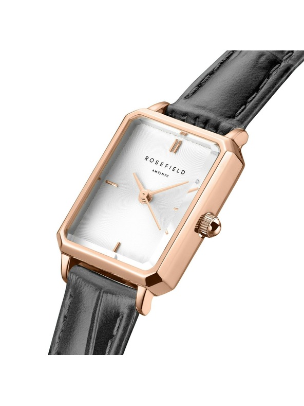 Rosefield Dámské hodinky Rosefield Octagon XS Grey Leather OWGLR-O87