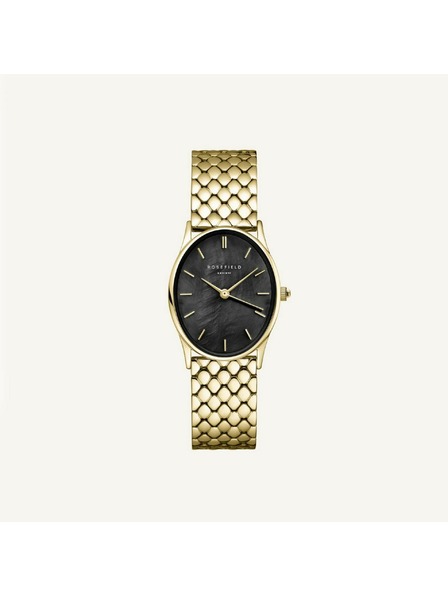 Rosefield Dámské hodinky Rosefield Oval Black Gold OBGSG-OV14