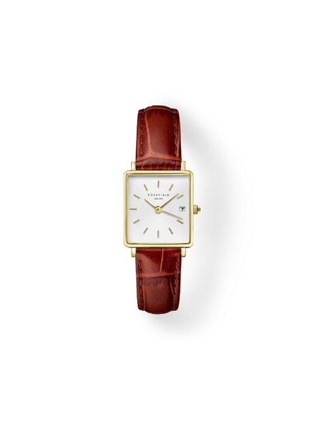 Rosefield Dámské hodinky Rosefield Boxy XS Brown Leather QWBLG-Q55