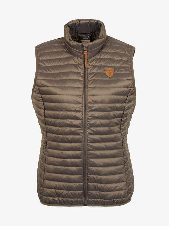 Sam 73 Hnědá dámská prošívaná vesta Sam 73