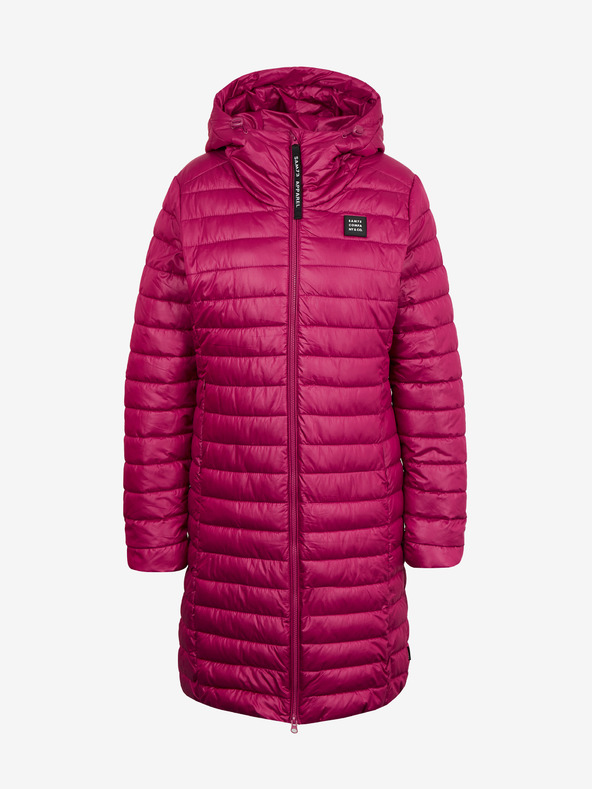 Sam 73 Tmavě růžový dámský prošívaný kabát Sam 73