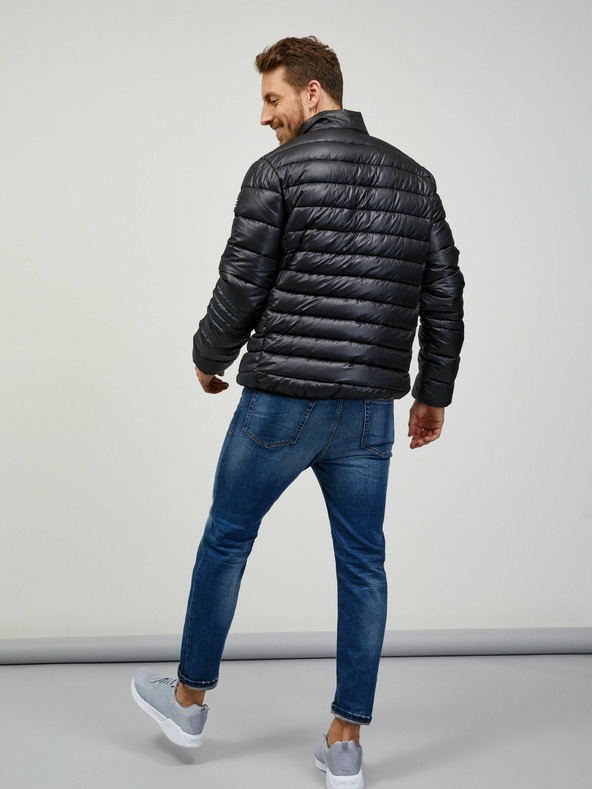 Sam 73 Černá pánská prošívaná bunda SAM 73 Otto