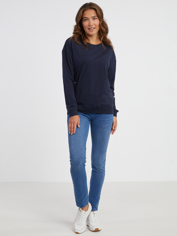 Sam 73 Tmavě modré dámské tričko s dlouhým rukávem SAM 73 Sharma