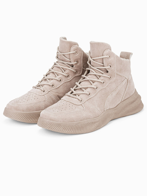 Ombre Clothing Béžové pánské zimní boty pohorky T380