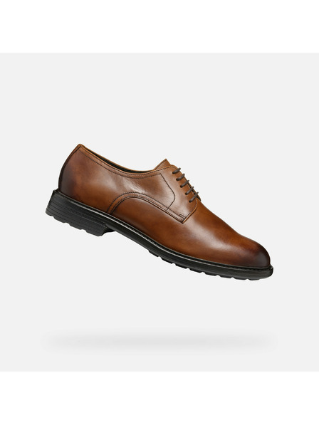 Geox Hnědá pánská společenská obuv Geox Walk Pleasure