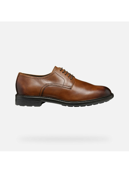 Geox Hnědá pánská společenská obuv Geox Walk Pleasure