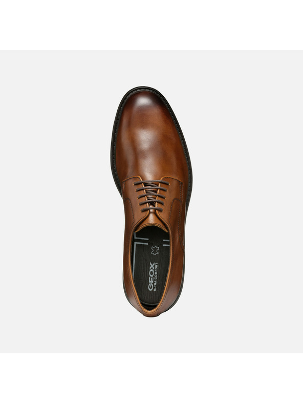 Geox Hnědá pánská společenská obuv Geox Walk Pleasure