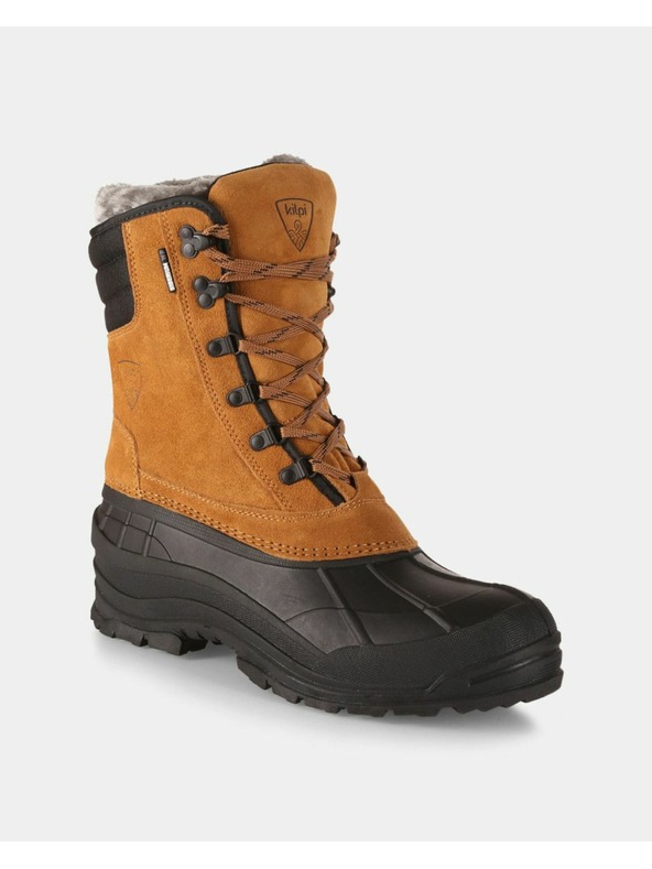 Kilpi Zimní zateplená nepromokavá obuv Kilpi ANTARTIC HIGH WP-M Hnědá