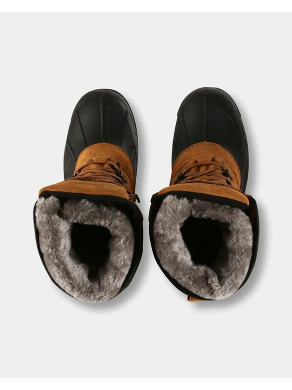 Kilpi Zimní zateplená nepromokavá obuv Kilpi ANTARTIC HIGH WP-M Hnědá