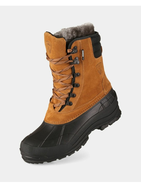 Kilpi Zimní zateplená nepromokavá obuv Kilpi ANTARTIC HIGH WP-M Hnědá