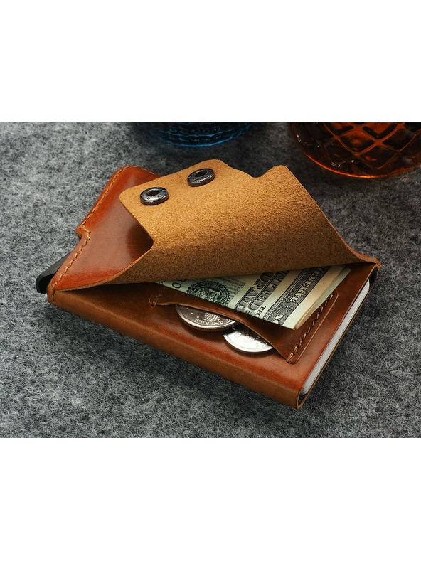 Pularys Pánská kožená peněženka Pularys Funky světle hnědá