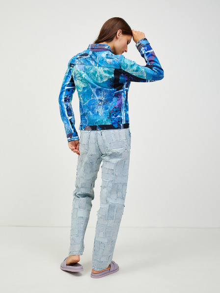 Orientique Modrá dámská vzorovaná džínová bunda Orientique Jacket