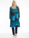 Orientique Modrý dámský kostkovaný kabát Orientique Tartan