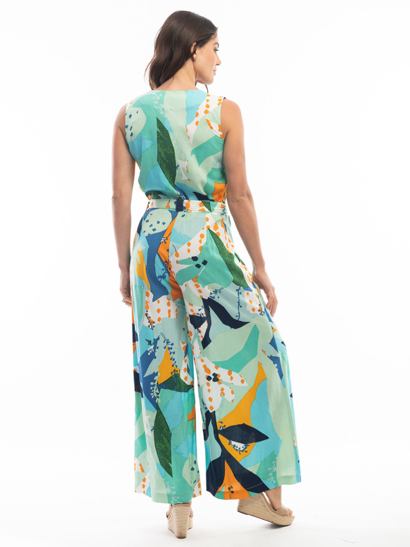 Orientique Tyrkysový dámský vzorovaný overal Orientique