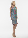 Orientique Modré dámské oboustranné vzorované šaty Orientique