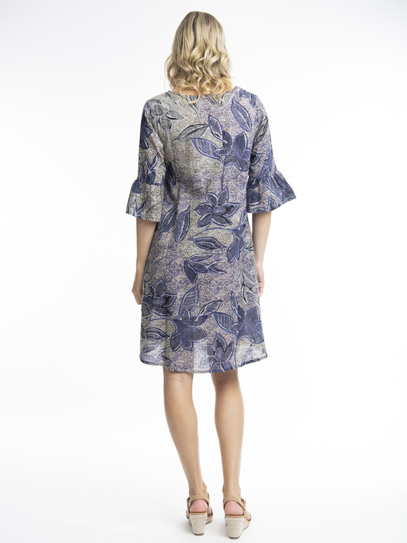 Orientique Fialové dámské květované šaty Orientique Mersin