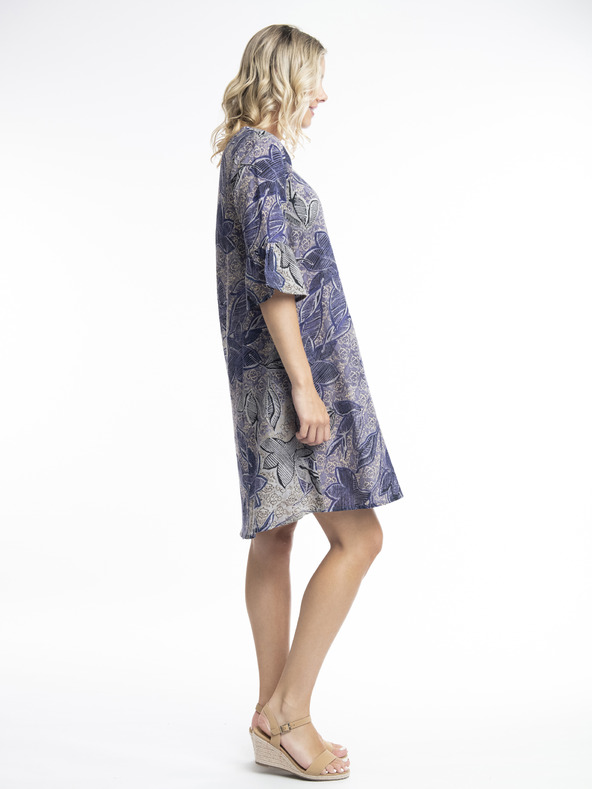 Orientique Fialové dámské květované šaty Orientique Mersin