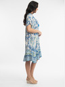 Orientique Světle modré dámské květované šaty Orientique Rhodes