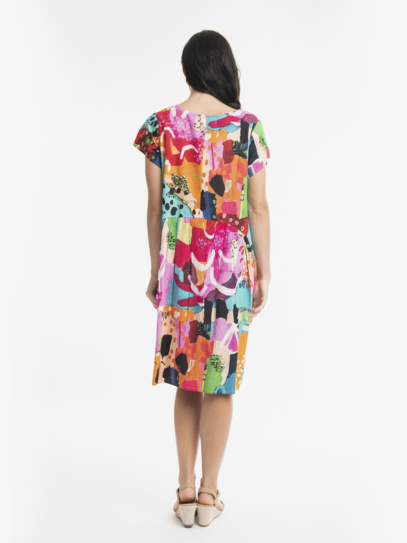 Orientique Růžové dámské vzorované šaty Orientique Alanya